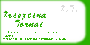 krisztina tornai business card